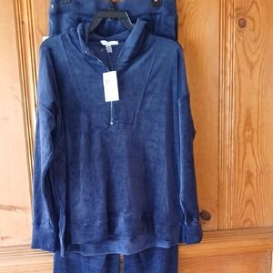 Cable & Gauge Deep Blue Half-Zip Set